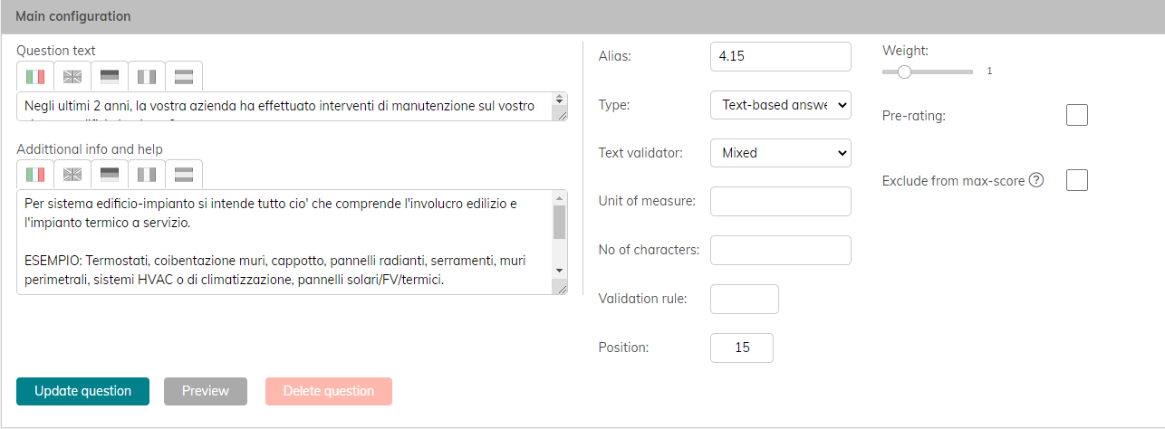 ESG Vertical - questions